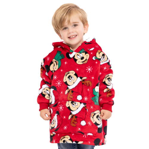 Disney Mickey Mouse Toddler Boys Cozy Hoodie with Faux Shearling Lining, Sizes 12M-5T