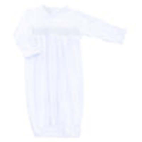 Essentials Smocked Gown with Blue Trim – Magnolia Baby