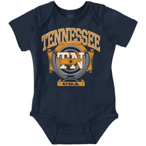 Brisco Brands Tennessee TN Pride Southern Hometown Baby Romper Boys or Girls