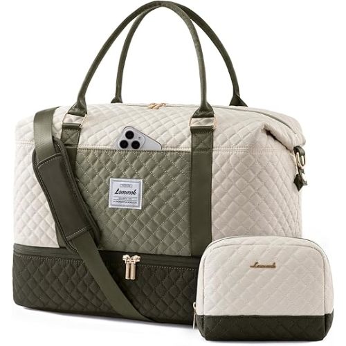 LOVEVOOK Travel Duffle Bag,Weekender Bags for Women with Shoe Compartment，Carry on Overnight Bag with Toiletry Bag,Gym Duffel Bag with Wet Pocket, Hospital Bags for Labor and Delivery