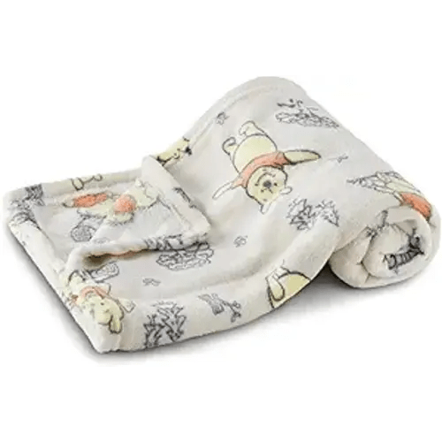 Disney Characters Flannel Fleece Baby Blanket - Soft & Cozy 30x40 Inches, Featuring Mickey Mouse, Minnie Mouse, Winnie The Pooh, and Dumbo