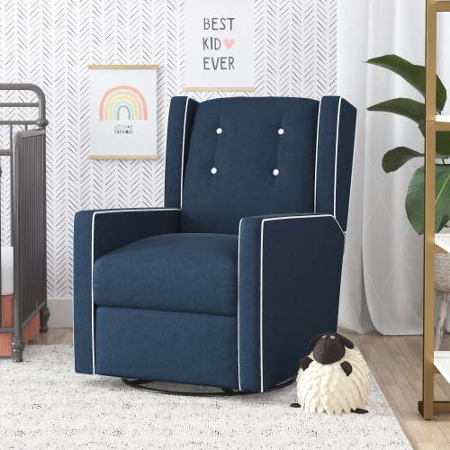 Baby Relax Mikayla 4-in-1 Nursery Swivel Glider Rocker Recliner