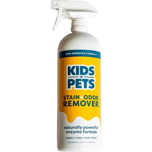 KIDS 'N' PETS - Instant All-Purpose Stain & Odor Remover – 27 fl oz - Permanently Eliminates Tough Stains & Odors – Even Urine Odors - No Harsh Chemicals, Non-Toxic & Child Safe, Multi-Color