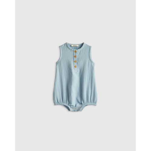 Organic Cotton Gauze Bubble Romper