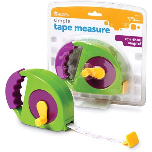 Learning Resources Simple Tape Measure, Retractable Toy Tape Measure, Measures 4 Feet, Construction Toy for Kids, Ages 3+ Gifts for Boys and Girls
