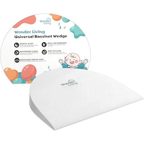 Baby Wedge Pillow for Newborn, Incline, Waterproof, Pregnancy Wedge, Premium Foam with Removable Cover, 15 x 12 x 2.6 inches