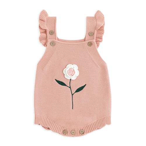 Simplee kids Baby Girls Sunflower Knit Rompers Knit Clothes for Newborn Baby Girls