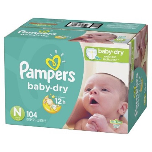 Pampers Baby Dry Diapers - (Select Size and Count), Size: Newborn