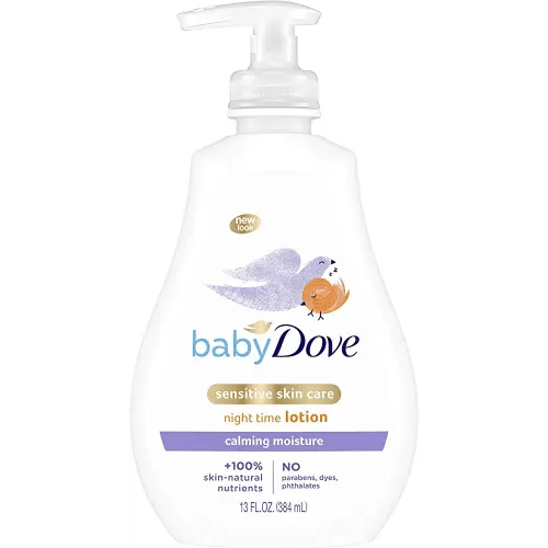 Baby Dove Sensitive Skin Care Baby Lotion For a Soothing Scented Lotion Calming Moisture Hypoallergenic and Dermatologist-Tested 13 oz