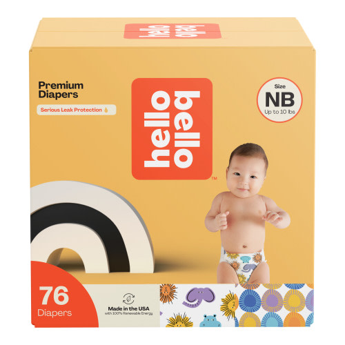 Hello Bello Premium Baby Diapers, Size Newborn, Multicolor, 76ct (Select for More Options)