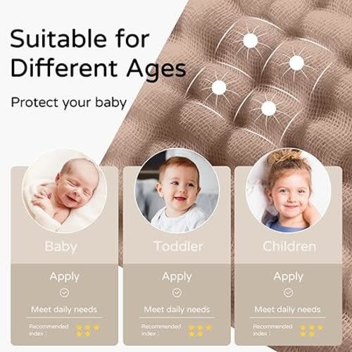 Yoofoss Hooded Baby Towels for Newborn 2 Pack 100% Muslin Cotton Baby Bath Towel with Hood for Babies, Infant, Toddler and Kids, Large 32x32Inch, Soft and Absorbent Newborn Essential - Beige & Coffee