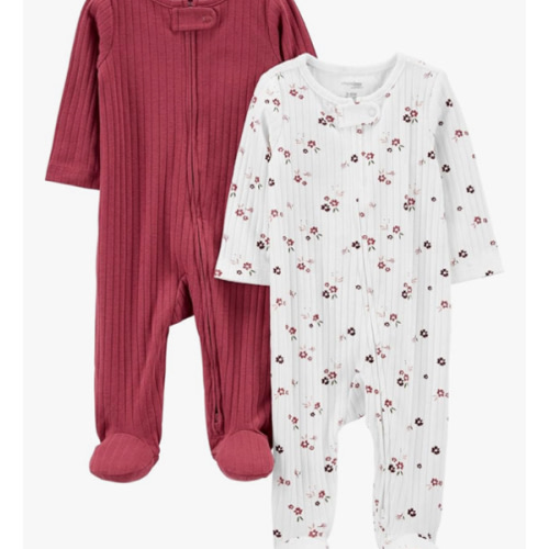 Simple Joys by Carter's baby-boys 2-pack 2-way Zip Textured Sleep and Play