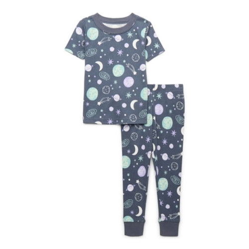 Toddler Cotton Sleep Tee and Pants Pajama Set, 2-Piece