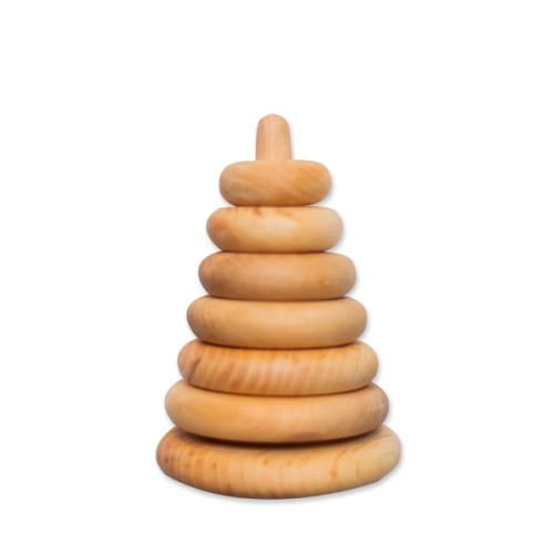 Ring Wooden Stacking Toy Montessori Wooden Pyramid Gifts for Toddlers