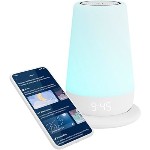 Hatch Rest+ Baby & Kids Sound Machine | 2nd Gen | Child’s Night Light, Alarm Clock, Toddler Sleep Trainer, Time-to-Rise, White Noise, Bedtime Stories, Portable, Backup Battery (with Charging Base)