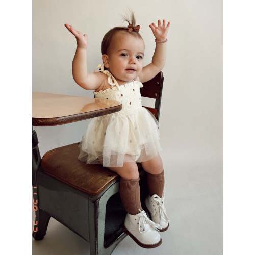 Muslin Tutu Bubble, Cashew Polka Dot