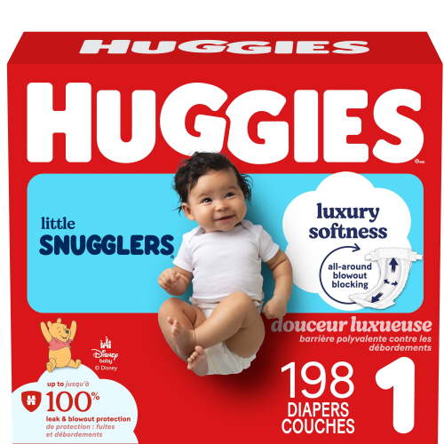 Huggies Little Snugglers Baby Diapers, Econo Pack, Size 1, Count 198 - Walmart.ca