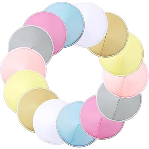 Washable Nursing Pads 14 PCS Reusable Breast Pads for Breastfeeding Soft and Super Absorbent Nipple Pads with Laundry Bag & Travel Storage Bag for Postpartum Essentials - 4.7inch