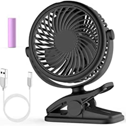 Amazon.com: Cambond Clip Fan Baby Fan - Rechargeable Battery Powered Stroller Fan Portable Desk Fan Small Fan for Baby Carseat Travel Camping, Black : Electronics