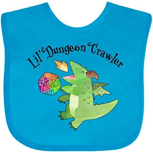 inktastic Lil' Dungeon Crawler- Cute Dragon Baby Bib