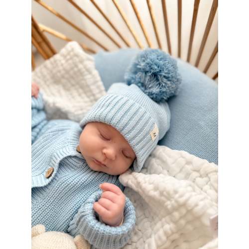 Luna + Luca Pom Beanie - Powder Blue
