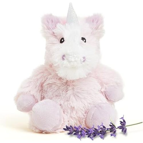 warmies Junior Microwavable & Weighted Stuffed Animals, Unicorn - Heated Stuffed Animal Plushie for Warmth & Comfort - Cute Soft Plush Toys for Adults & Children (Boys, Girls, Babies & Toddlers)