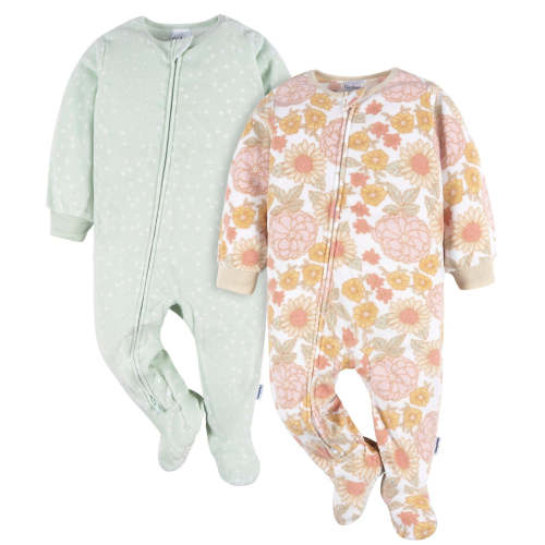 2-Pack Baby & Toddler Girls Pink Floral Fleece Pajamas – Gerber Childrenswear