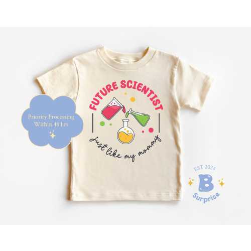 Future Scientist Onesie® | Just Like Mommy Baby Bodysuit | Science Themed Natural Infant Outfit | STEM Inspired Baby Gift