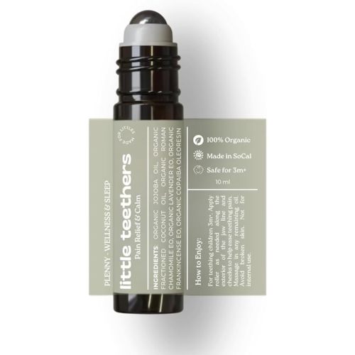 PLENNY Natural Teething Relief Roller with Organic Essential Oils, 3 Months+, Made with Jojoba Oil, Chamomile, Lavender, Frankincense