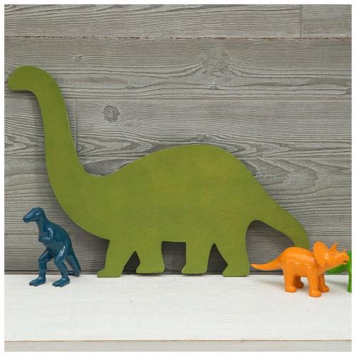 Green Brachiosaurus Wood Wall Decor