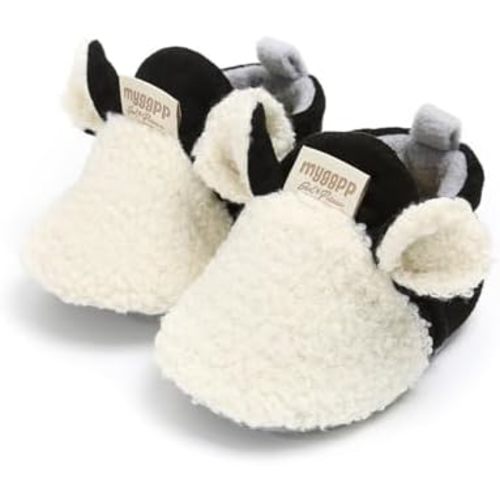Baby Boys Girls Cotton Booties Non Skid Soft Sock Boots Infant Slippers Newborn First Walker Crib Shoes