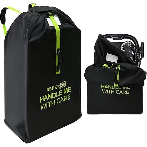reperkid Premium Large Stroller Travel Bag for Airplane - 47" H x 24" W x 15" D for Large Single/Double/Jogging Strollers, Durable, Water-Resistant.