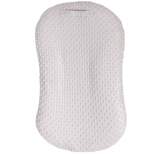 Water Resistant Removable Cover for Newborn Lounger | Minky Sensory Touch Slipcover for Baby Floor Seat | Premium Quality Soft Wipeable Fabric | Hypoallergenic (Fog)