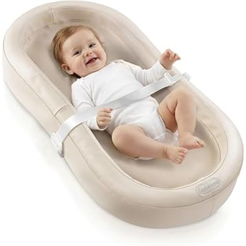 Baby Changing Pad for Dresser, Waterproof Wipeable Diaper Changing Pad with Safety Belt, Soft Non-Slip Foam Changing Table Pad for Newborns & Infants (Oatmeal)
