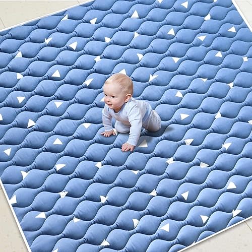 Premium Foam Baby Play Mat 71" X 59", Extra Large Soft Thicker Activity Playmats for Babies, Toddlers, Infants, Play & Tummy Time, Foldable & Machine Washable Baby Mat for Floor
