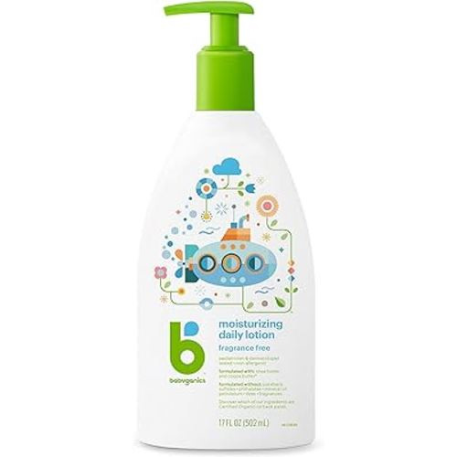 Babyganics Daily Lotion, Fragrance Free, 17oz, Non-Allergenic, Packaging May Vary