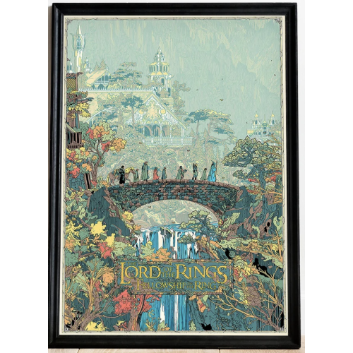 Lord of the Rings Kilian Eng Poster, Walnut 20x28 Framed Canvas