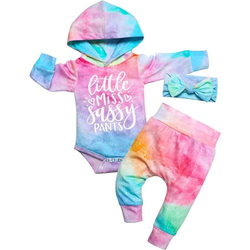 KANGKANG Newborn Baby Girl Long Sleeve Hoodie Pullover Sweatshirt Pants Set Infant Fall Winter Outfits