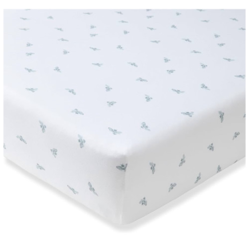 Burt's Bees Baby Essential Organic Cotton Fitted Crib Sheet, Breathable for Boy Girl Standard Crib & Toddler Mattresses