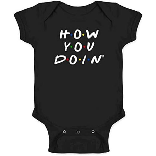 Pop Threads How You Doin Quote Funny 90s Retro Baby Toddler Kids Girl Boy T-Shirt