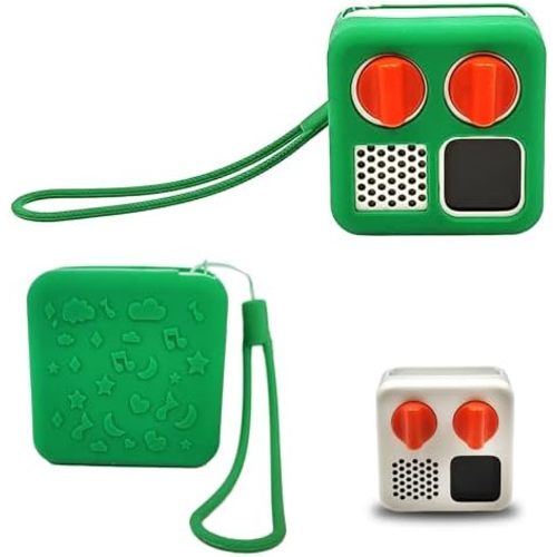 Anti-Slip Silicone Cover for YOTO Mini Audio Player, Protective Sleeve Case for Mini Player; Accessory for Kids Music Players (case only) (Green)