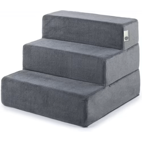 ZINUS Easy Cat & Dog Stairs, Grey, Small - Chewy.com