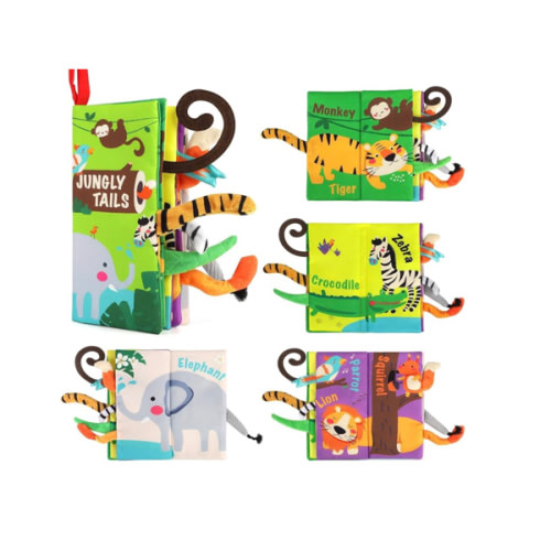 beiens Baby Books Toys, Touch and Feel Crinkle Cloth Book for Infant Baby 0-3-6-12-18 Months, Early Development Interactive Stroller Soft Toys, Newborn Gifts for Boys Girls