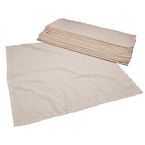 OsoCozy - Organic Flat Cloth Diapers (Dozen) - 27 x 30.5 - One-Layer Nappies Made of Soft, Durable 100% Birdseye Cotton - The Best Organic Diapers - Sold by The Dozen.