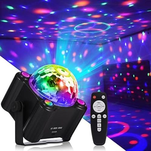 Disco Ball Light Party Lights dj Disco Lights, led Mini Colors Stage Lights Sound Activated Automatic for Parties Indoor Dance Birthday Rave Bar Karaoke Christmas