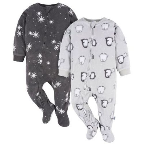Gerber Baby & Toddler Neutral Blanket Sleeper, Deer Fair Isle, 2-pack, 12 Months