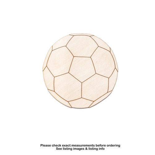 Soccer Ball Wood Cutout-Detail-Sports Theme Wood Decor-Soccer Theme Decor-Various Sizes-DIY Crafts-Sports And Gaming Crafts-Active Sports