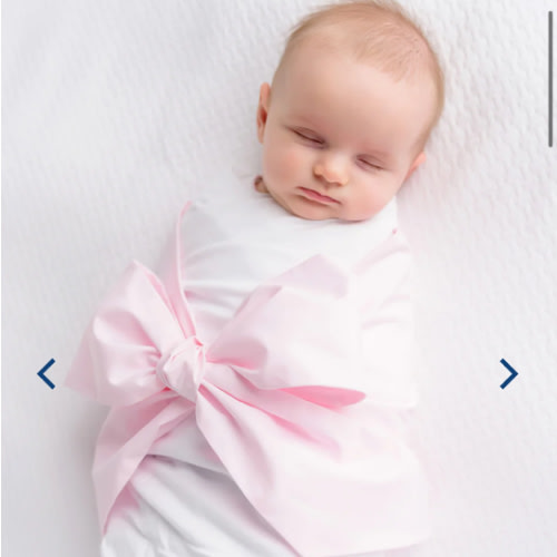 Bow Swaddle ® - Palm Beach Pink