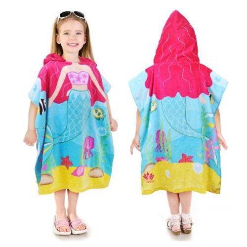 Catalonia Kids Beach Towels, 100% Cotton Swim Cape Towel, Sand Proof Beach Pool Towel For Child Kids Toddler