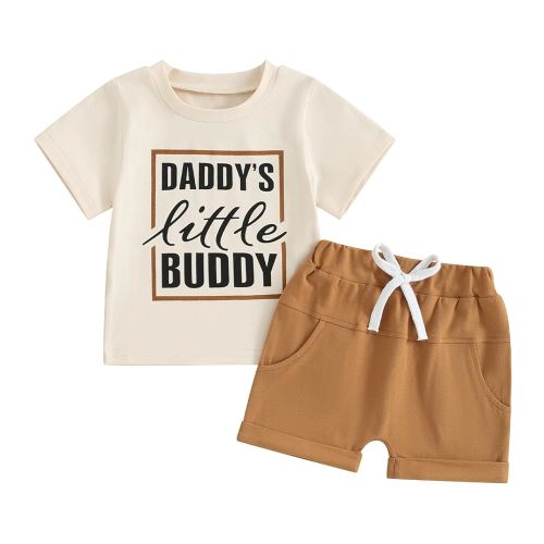 Vêtements d'été pour bébé garçon fille t-shirt haut short nouveau-né tenue